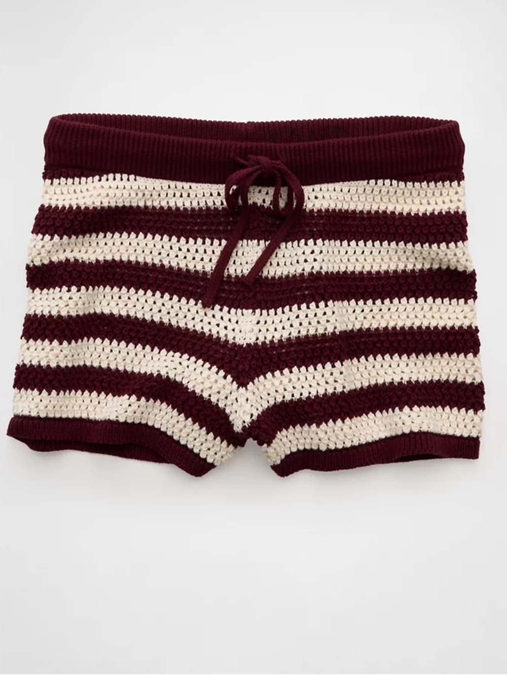AE Crochet Sweater Striped Short